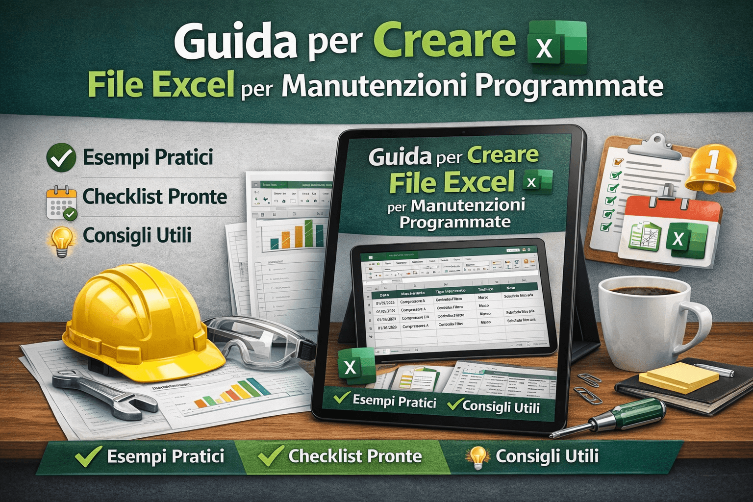 Guida digitale per la creazione di file excel su manutenzioni programmate
